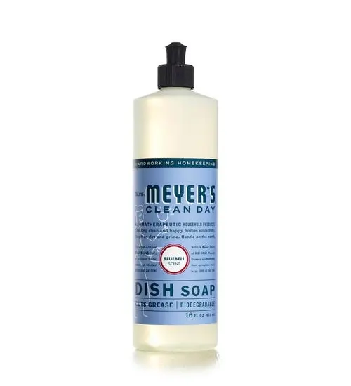 Mrs Meyers Liquid Dish Soap Bluebell Scent 16 Oz Plant Based Formula