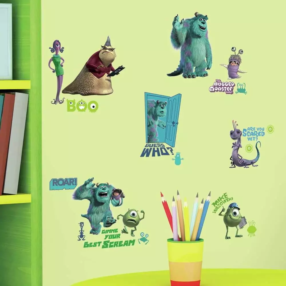Monsters Inc Wall Decals Peel and Stick Removable Stickers Kids Room Decor RoomMates