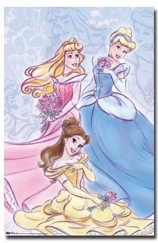 Disney Princesses Group Art Poster Print 24x36 Inches Official Movie Art HSE USA