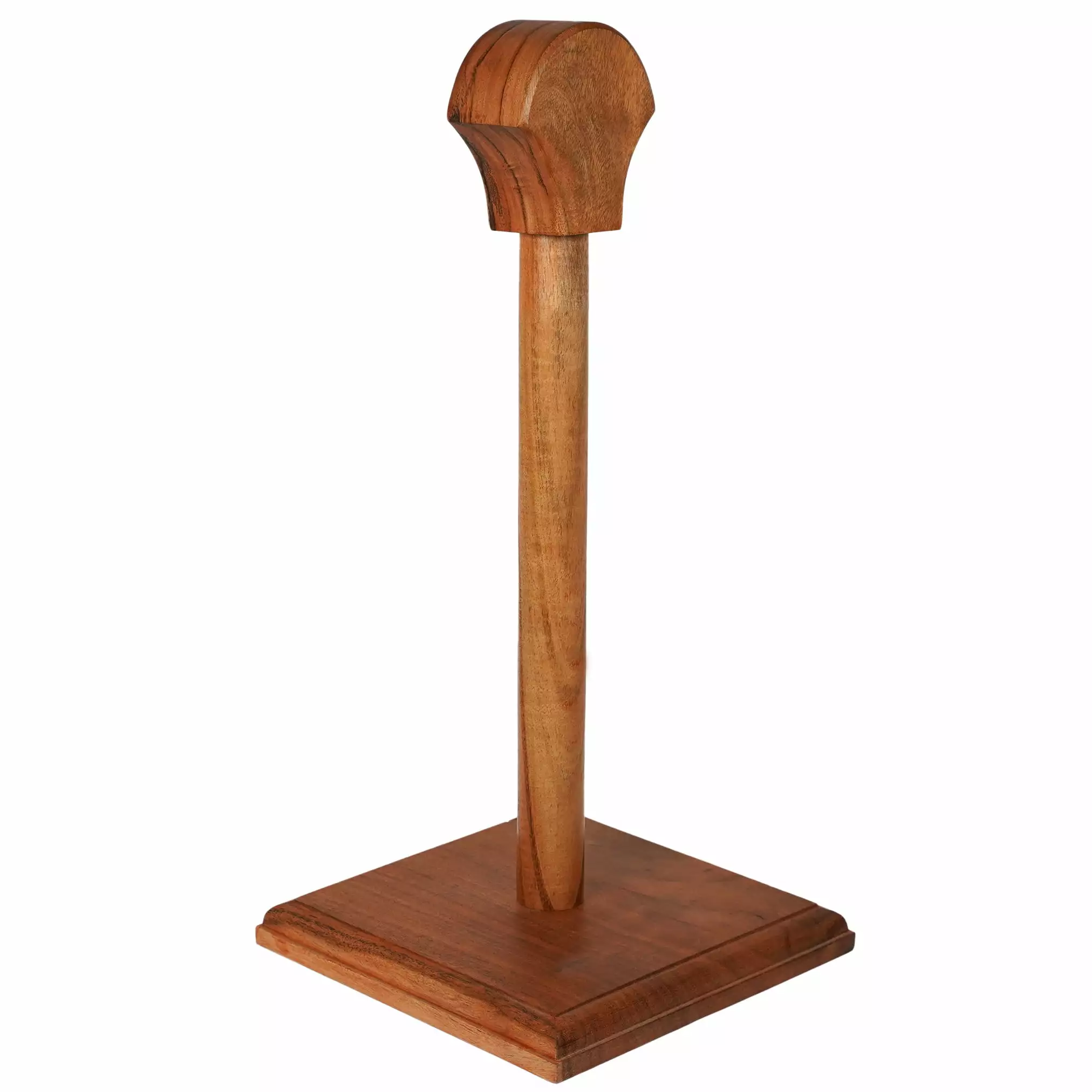 16 Inch Wooden Helmet Stand Display Spartan Templar Cap Rack Decorative Table Top Stand Mythrojan