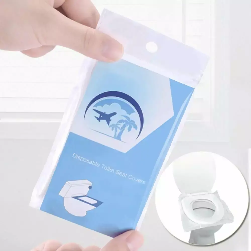6-Pack Disposable Toilet Seat Covers - Waterproof Travel-Friendly WC Pads Baby, Pregnant Moms Alvage