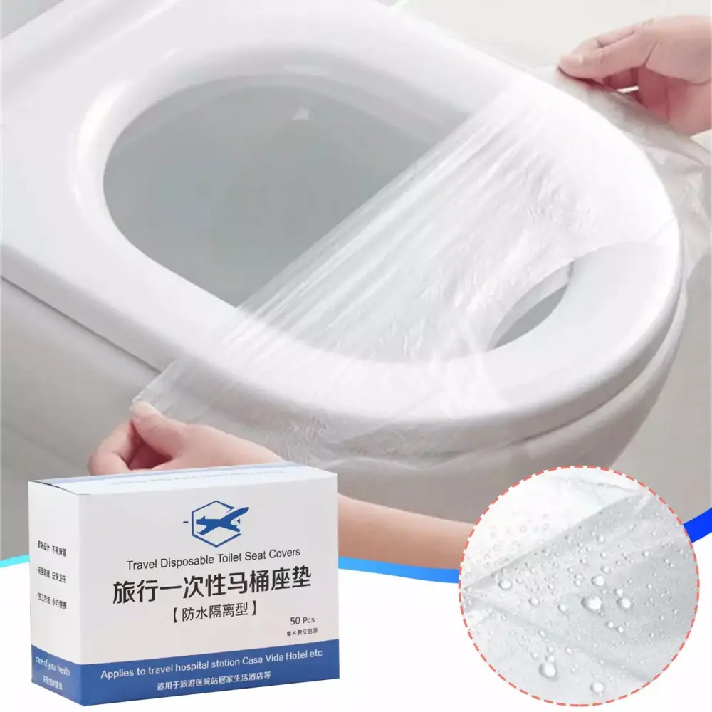 Dadatutu Disposable Plastic Toilet Seat Cover Travel and Hotel Use