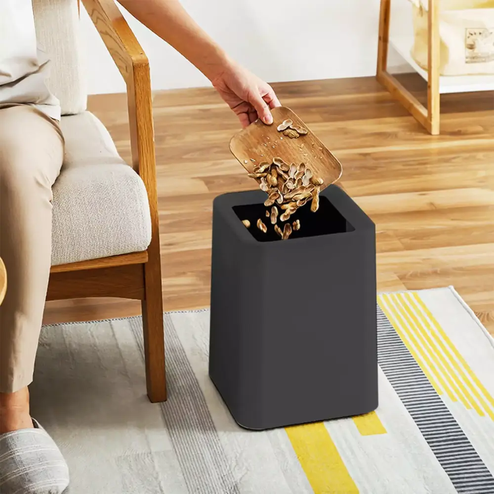 Bxaolu Three Dimensional Double Layer European Waste Bin - Bathroom Office Bedroom Living Room