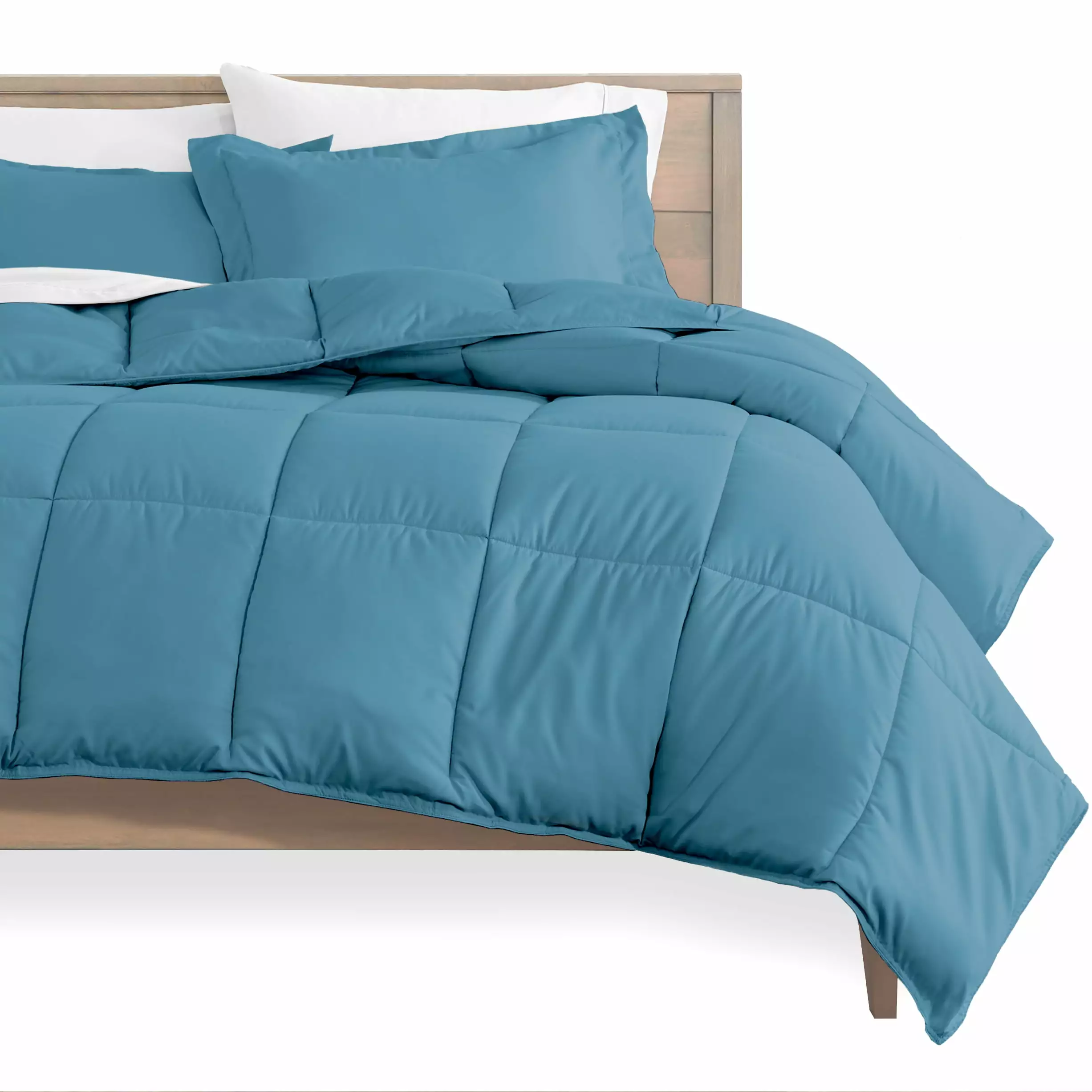 Bare Home Ultra-Soft Goose Down Alternative Easeer Set Twin XL - Hypoallergenic - Coronet Blue
