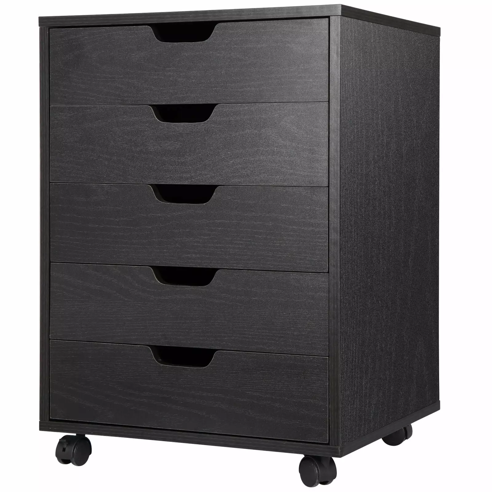 ZenStyle 5 Drawers Storage Cabinet Dresser Tower Bedroom Office Closet Space Saving Black