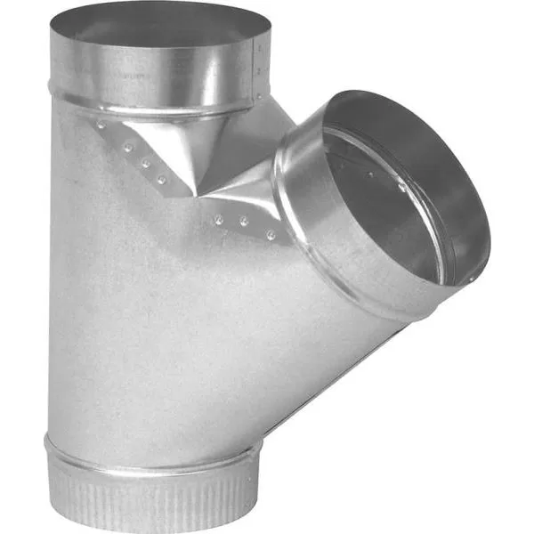 Imperial GV0984 Galvanized Duct Wye 4 x 4 x 4 Inches 30 Gauge HVAC Ductwork