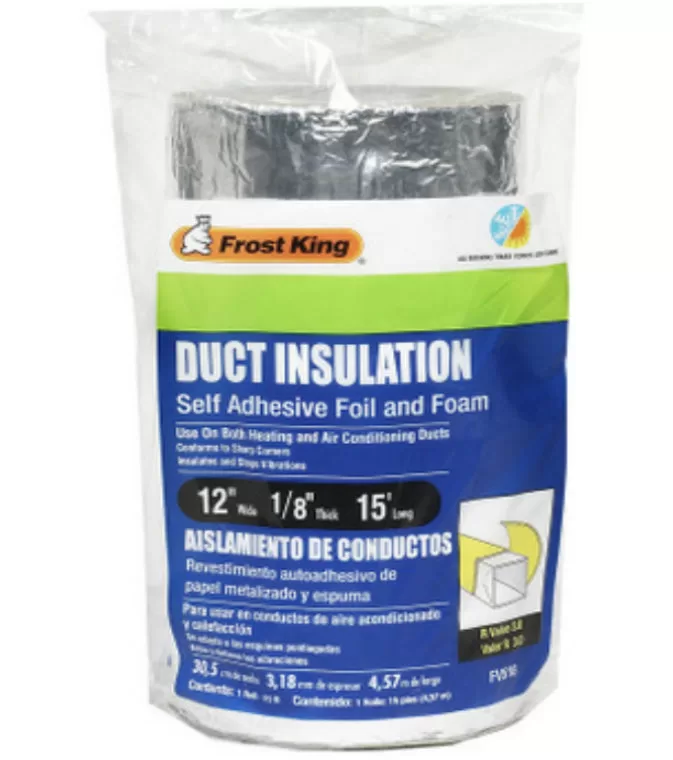 Frost King FV516 Foam and Foil Duct Insulation 12 x 1/8 x 15 Feet HVAC Systems