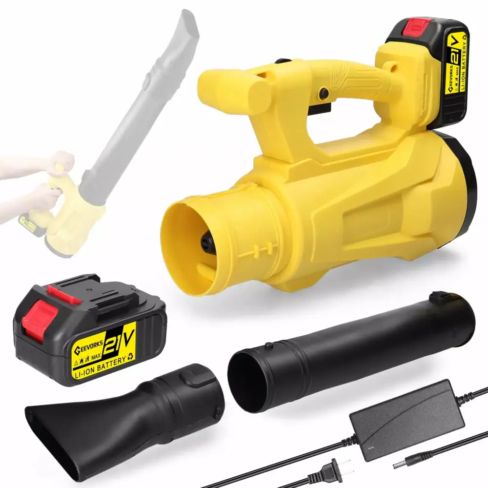 Geevorks Handheld Hairdryer Blower Battery Electric 6 Speed Adjustable Home and Snow Cleaning 1pcs