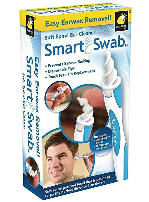 Telebrands 10817-12 Smart Swab Ear Wax Remover Blue White Safe Ear Cleaner