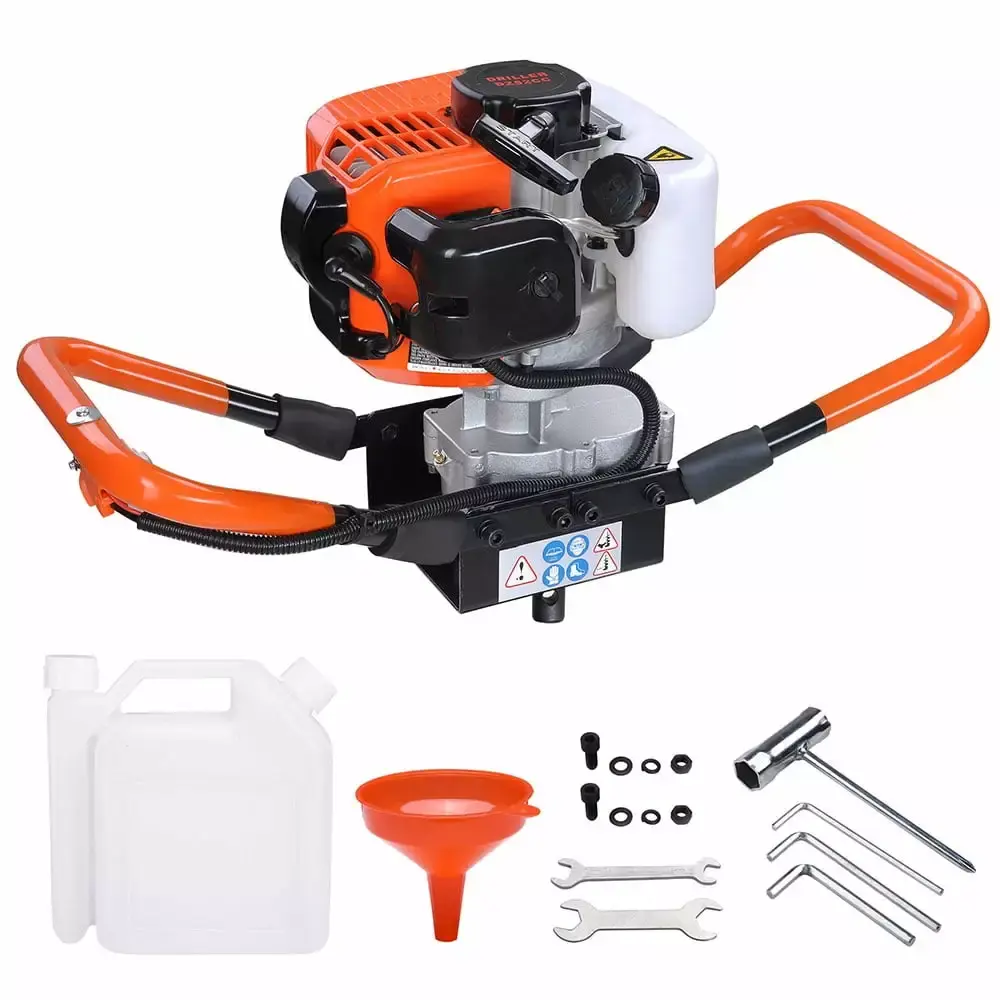 Yescom 52cc 2.2HP Earth Auger 1 Man Powerhead Petrol Gas Powered Post Hole Digger Machine 1500w