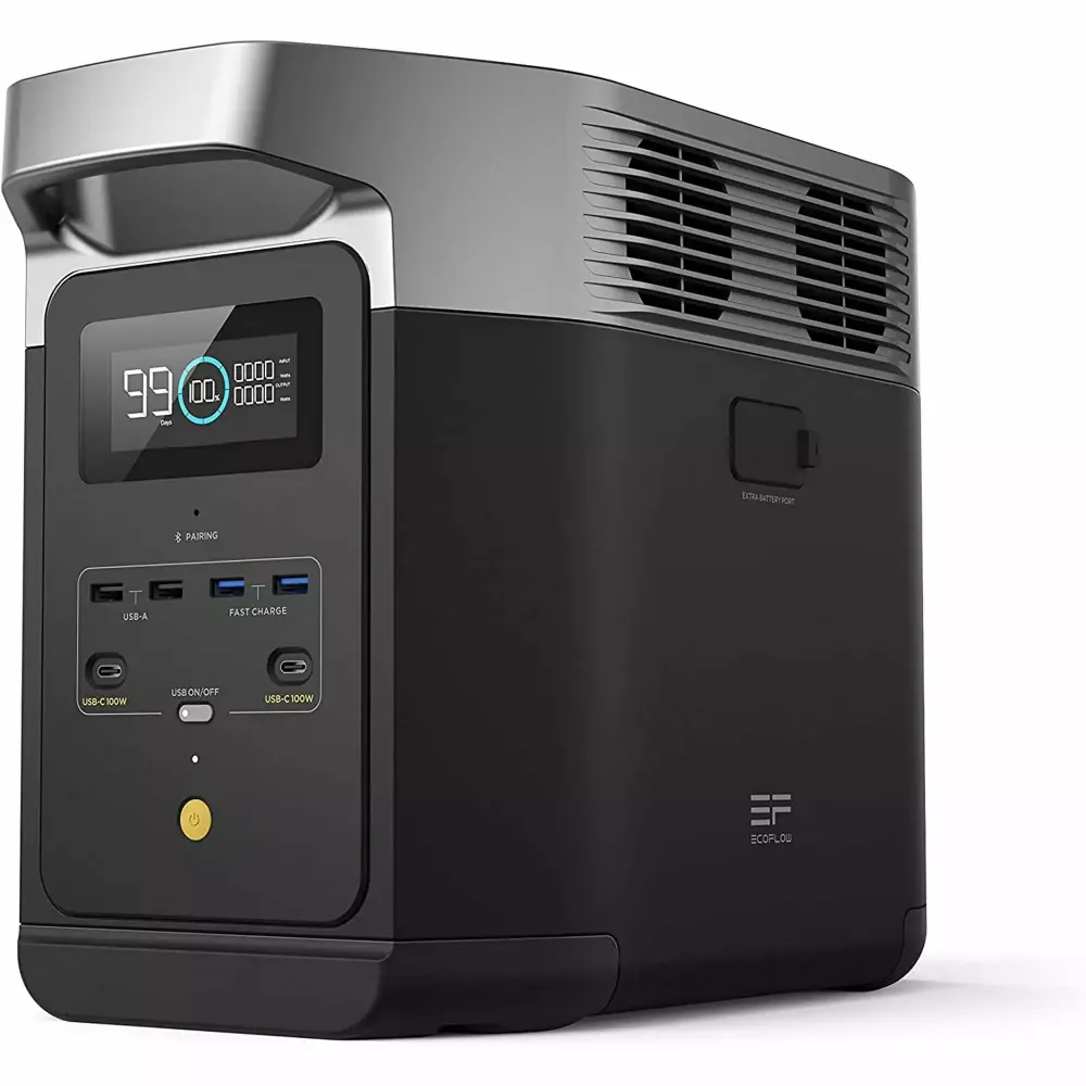 EcoFlow DELTA 2 Lite 950Wh LiFePO4 Solar Generator 1800W AC Output Camping Home Backup Emergency RV