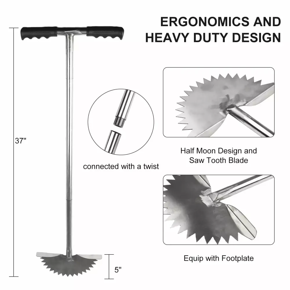 Bosisa Lawn Half Moon Trimmer Sidewalk Landscaping and Garden Lawn Trimming Tool