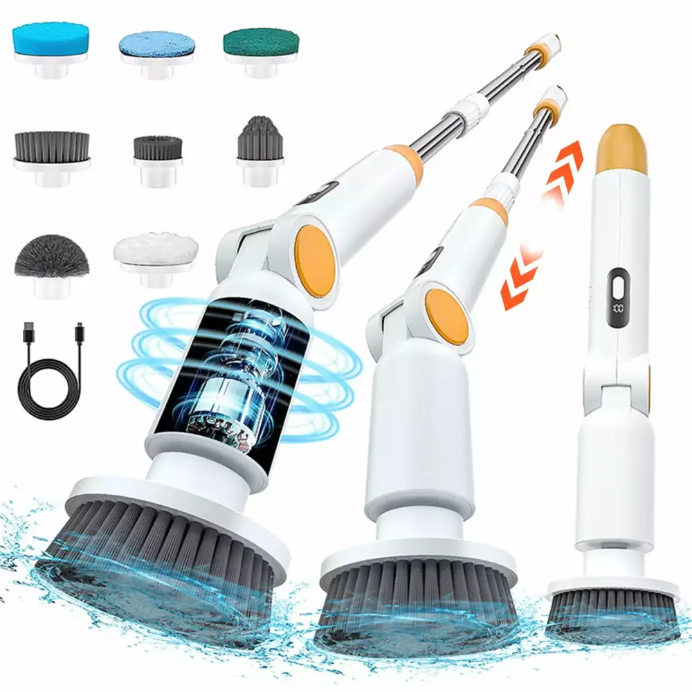 Chamoist Electric Cleaning Brush Digital Display High-power Multifunctional Car and Home Use