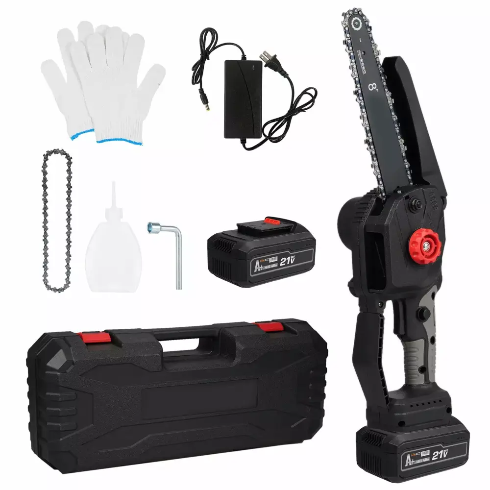 Carevas 8-Inch Electric Chainsaw Battery Powered 398TV Splash Wood Power Chainsaw Us