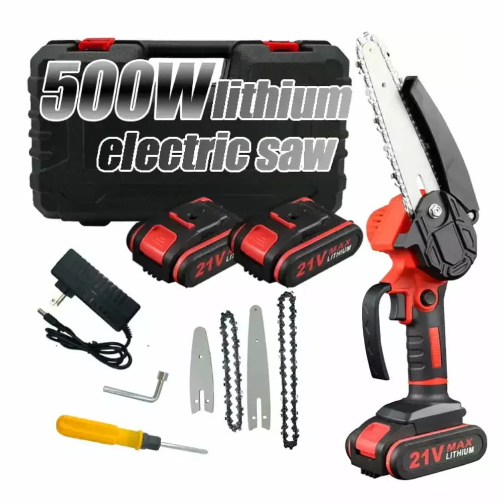 Moobody 4 Inch 6 Inch Travel-Friendly Chainsaw Lock 21V Rechargeable Battery Wood Cutting and Tree Trimming