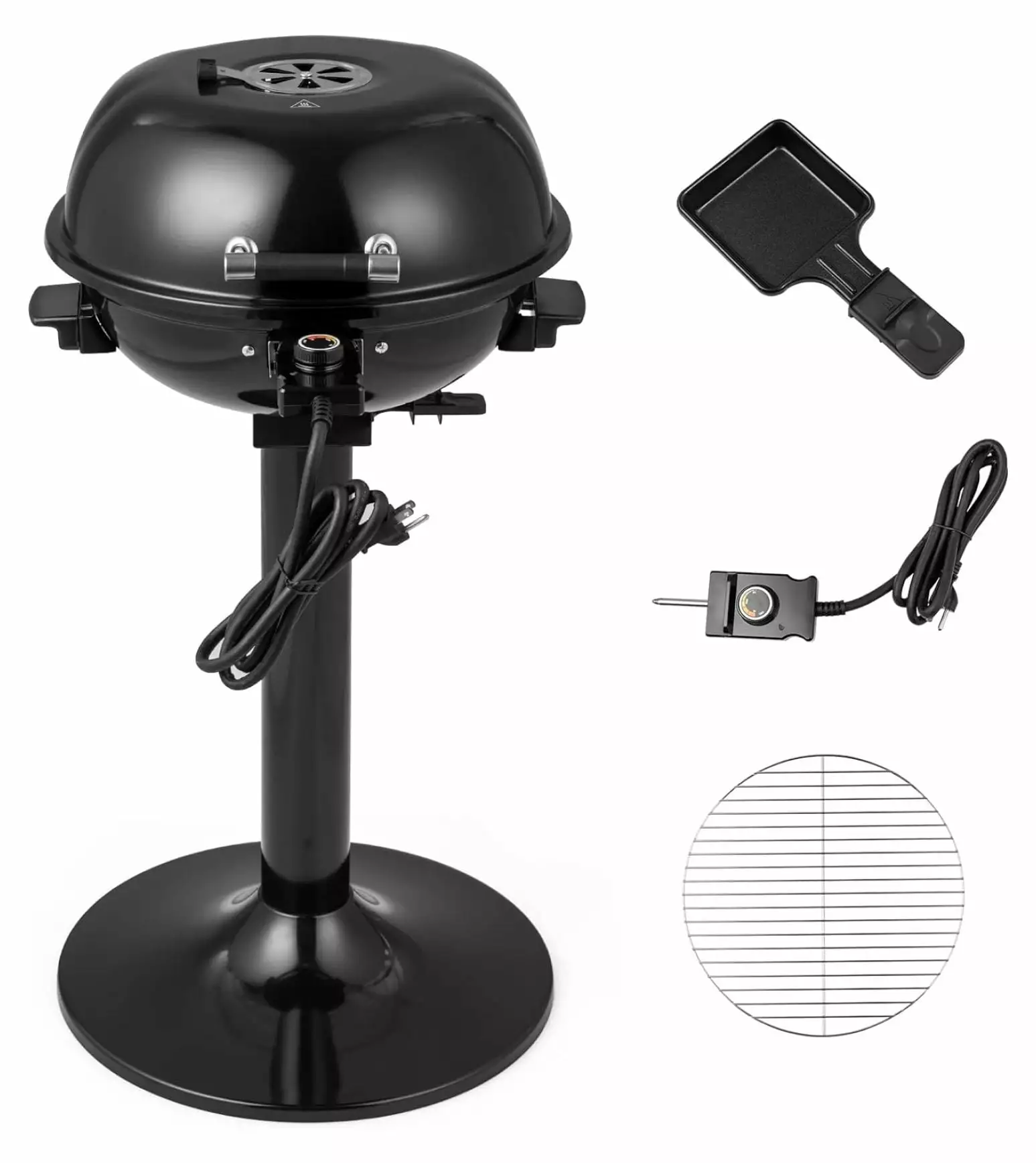YUNTIE Electric BBQ Grill Travel-Friendly Outdoor Grill Temperature Control and Removable Grease Tray Camping Tailgating B...