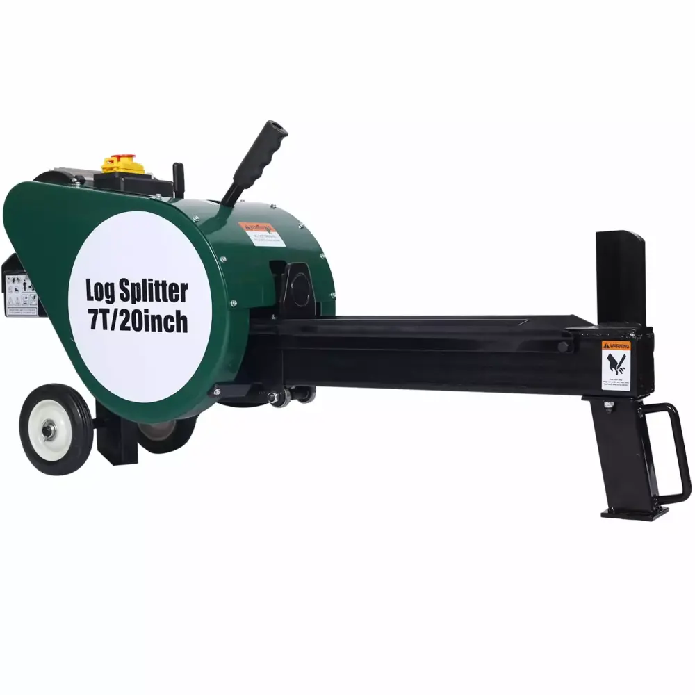 7 Ton Horizontal Electric Log Splitter 2HP Kinetic Motor Stand and Transport Wheels Firewood Forestry
