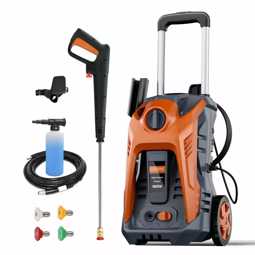Electric Power Washer 4000 PSI Max 3.5 GPM 25FT Hose 4 Nozzles and Soap Tank Orange