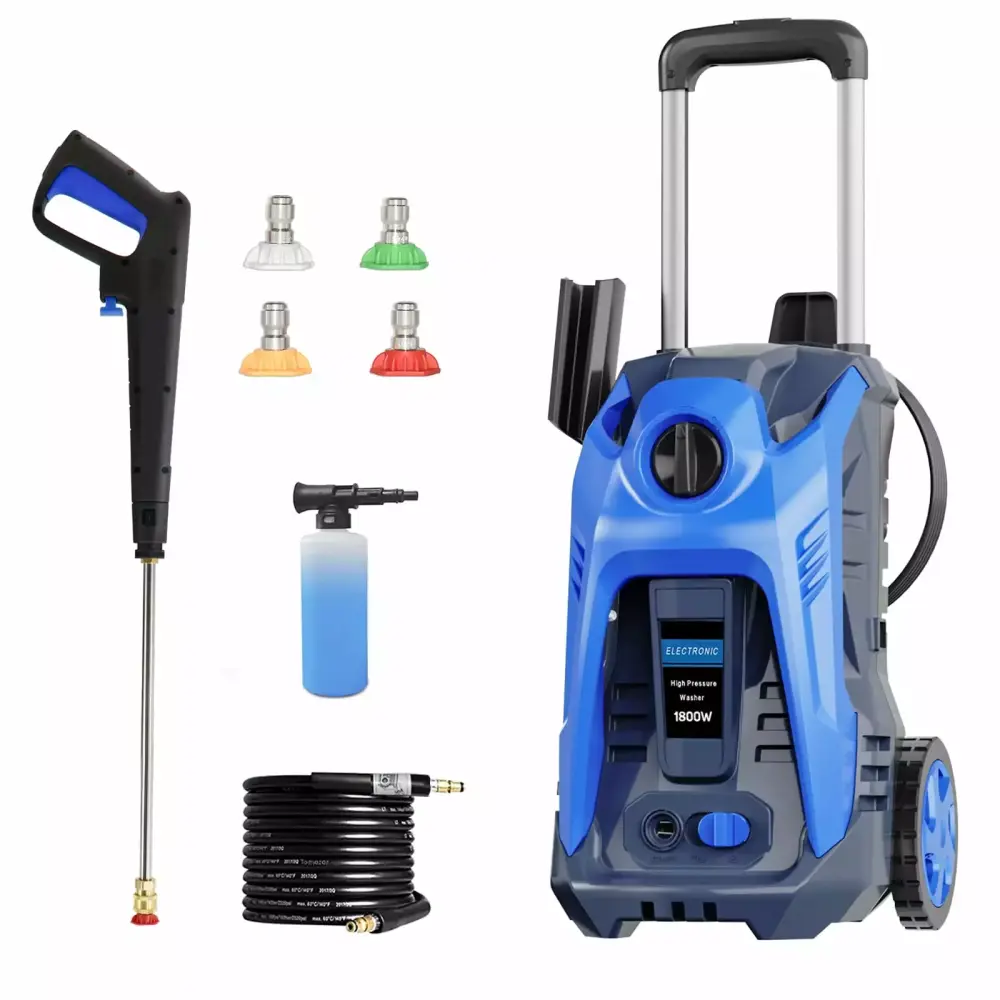Electric Pressure Washer 3500 PSI Max 2.5 GPM 25FT Hose Nozzle Soap Tank Car Patio Pool Blue
