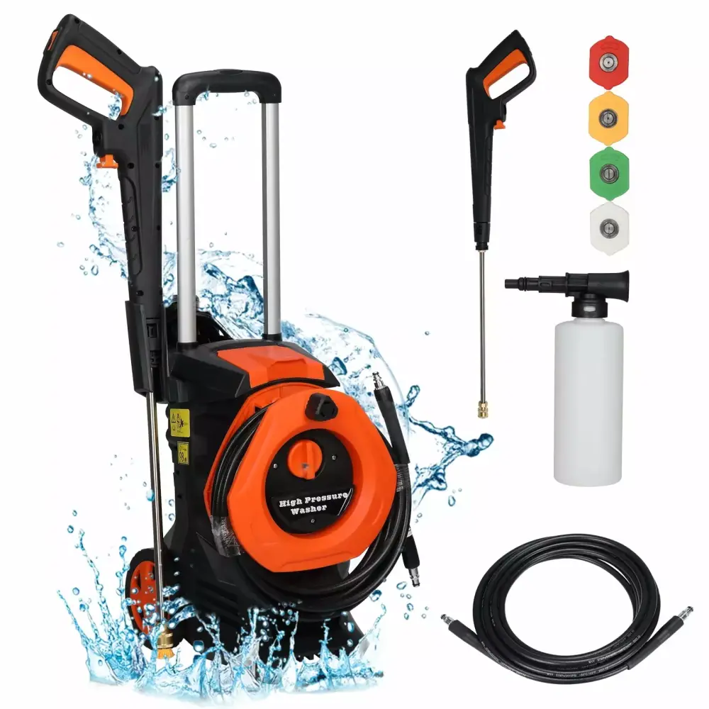 Ktaxon High Pressure Washer 3380PSI 2GPM Electric Power Washer 4 Nozzles and Soap Bottle 3000psi