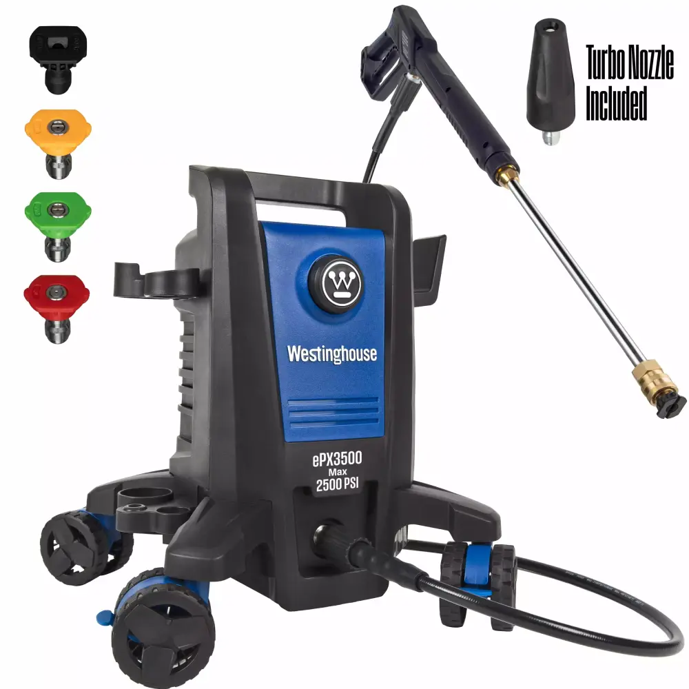 Westinghoutilize Electric Pressure Washer 2500-PSI 1.76-GPM Soap Tank and 5 Nozzles Wpx2700e