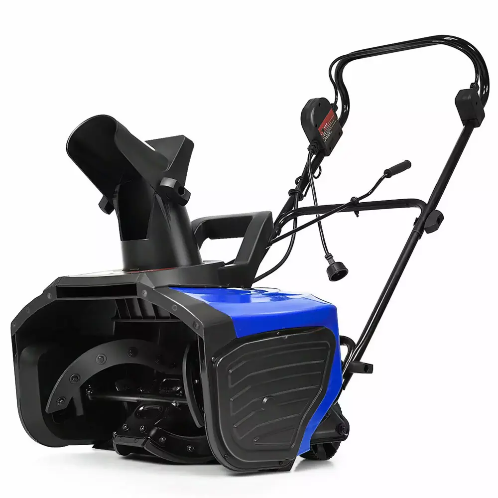 Costway 18-Inch 15 Amp Electric Snow Thrower Corded Snow Blower 720Lbs per Minute Blue Winter Snow Removal
