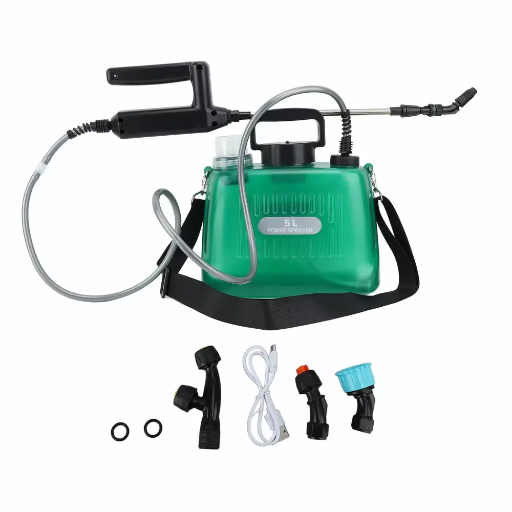 Electric Sprayer 5L 2000mAh Battery Powered 4 Nozzles Car Washing Garden