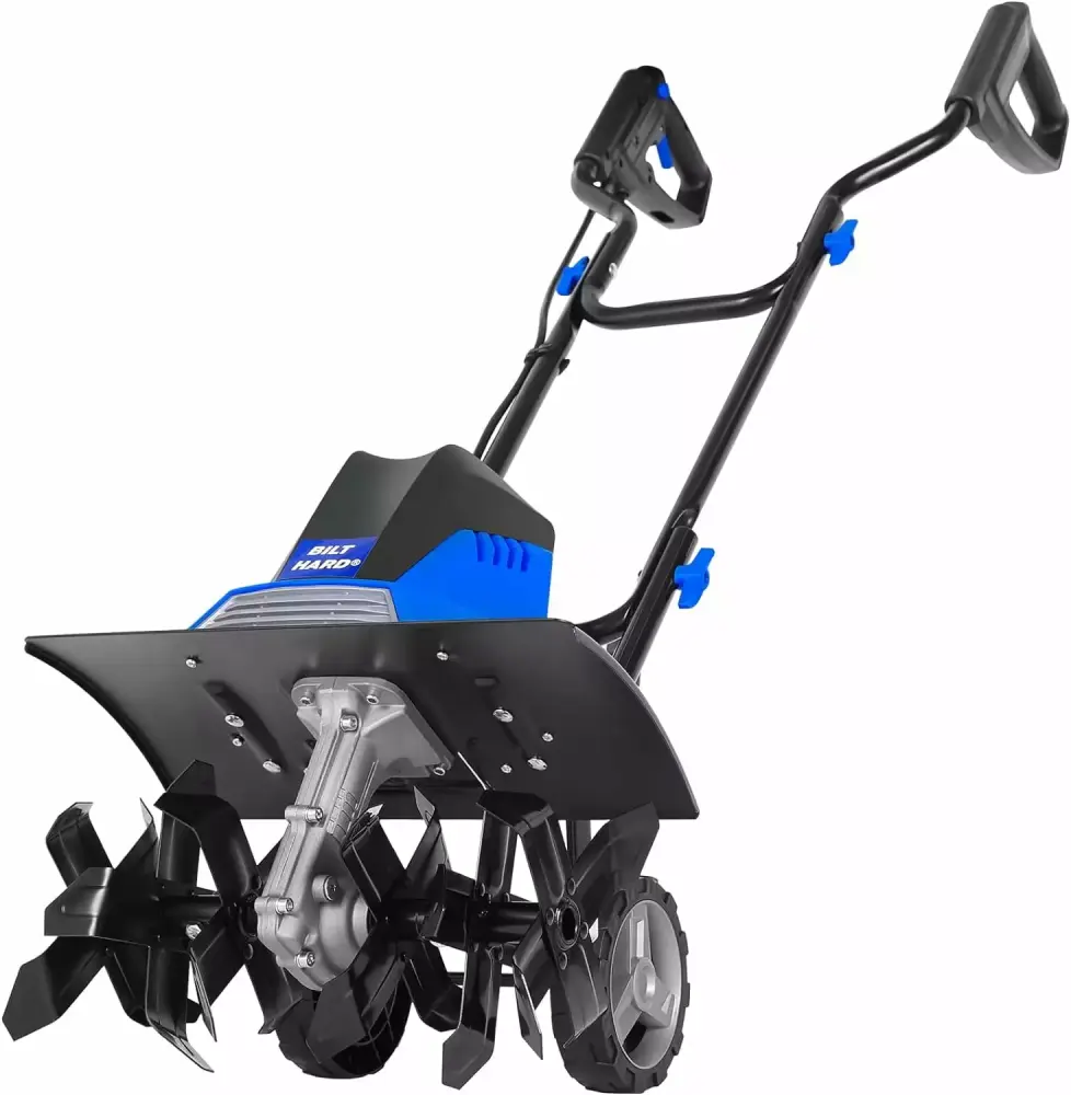 BILT HARD 16 Inch Electric Garden Tiller Cultivator 13.5 Amp Motor and Adjustable Wheels 14