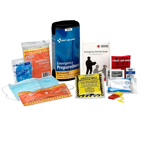 First Aid Only 91109 Emergency Preparedness Grab-And-Go Pod Plastic Kit
