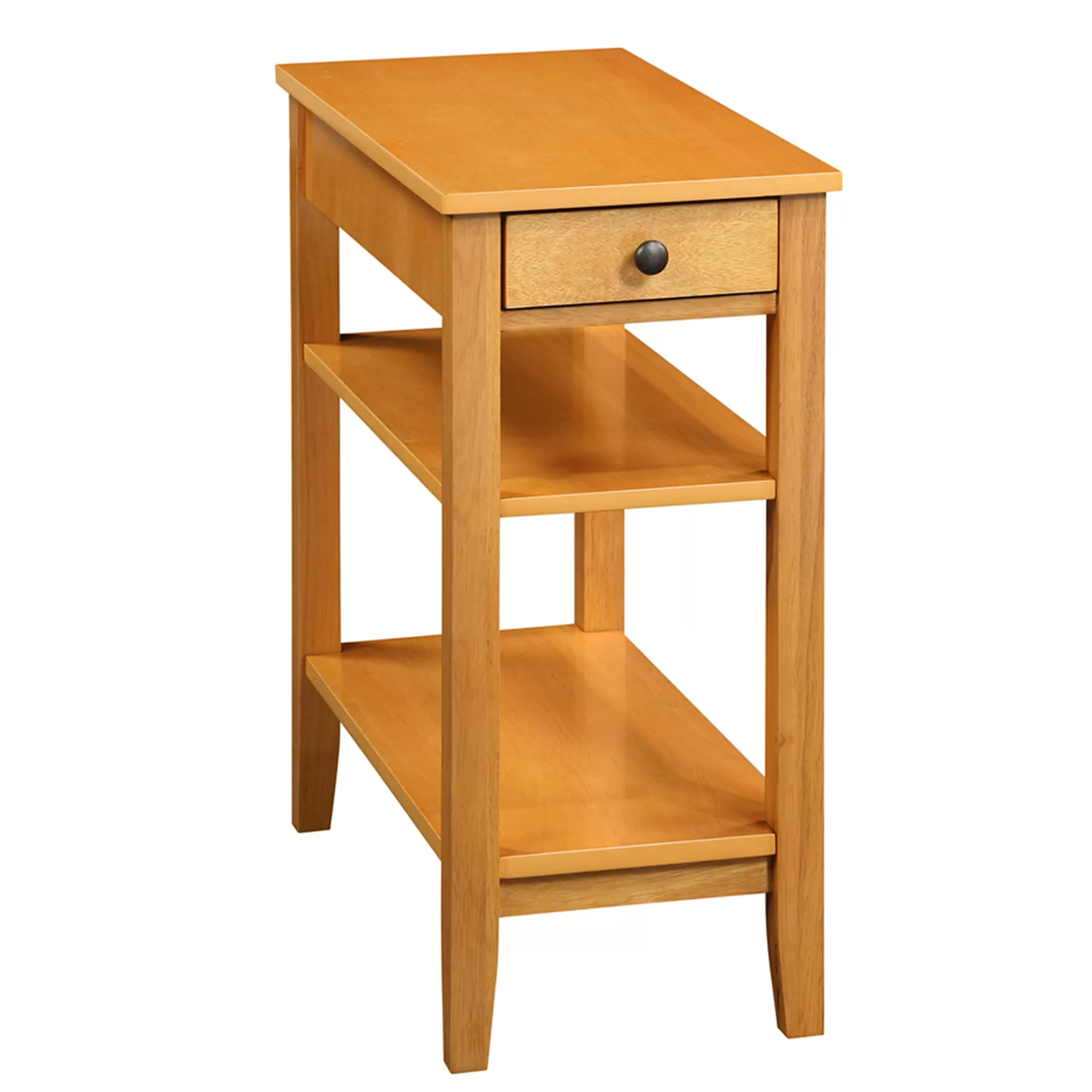 Convenience Concepts American Heritage End Table and Charging Station Natural