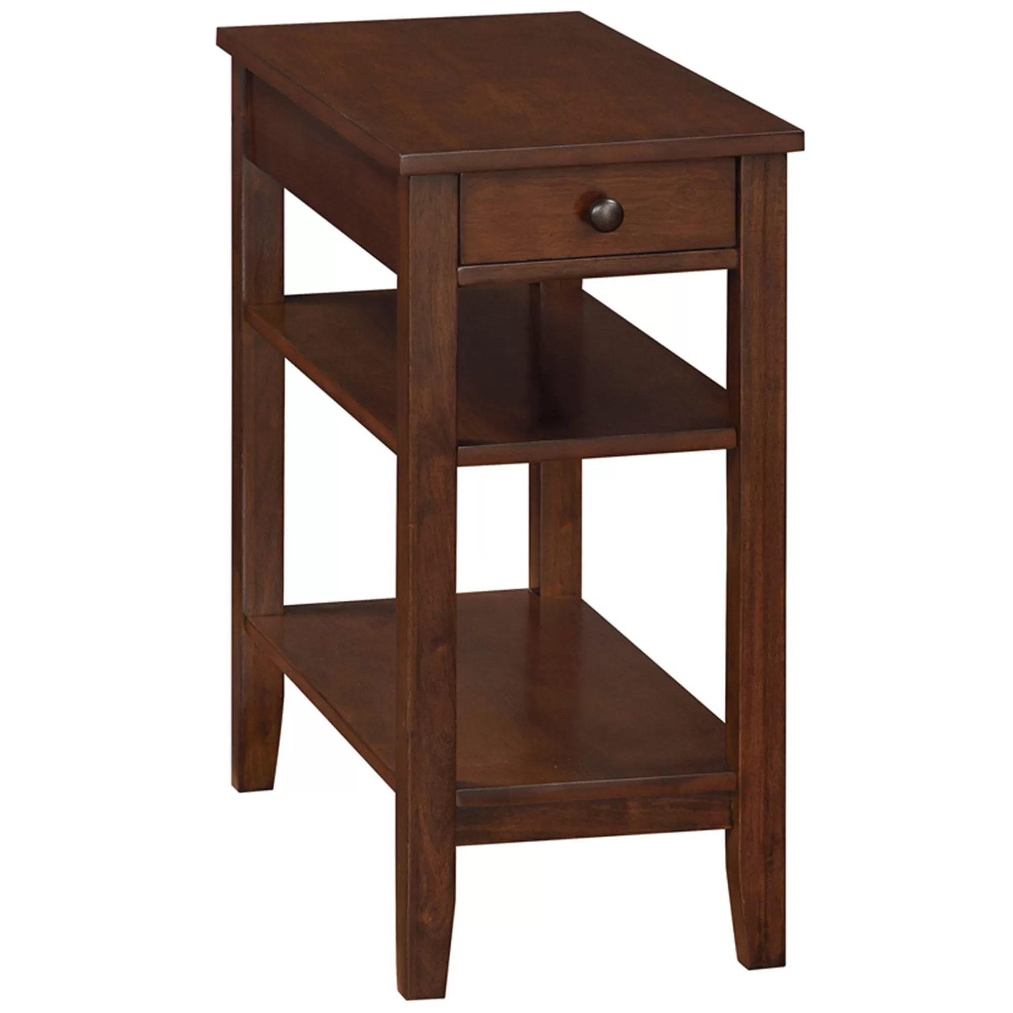 Convenience Concepts American Heritage End Table Charging Station Espresso
