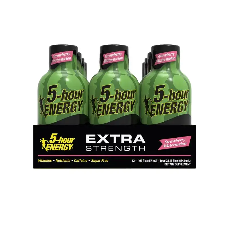 5-hour Energy Extra Strength Sugar Free Strawberry Watermelon Energy Shot 1.93 oz Pack 12