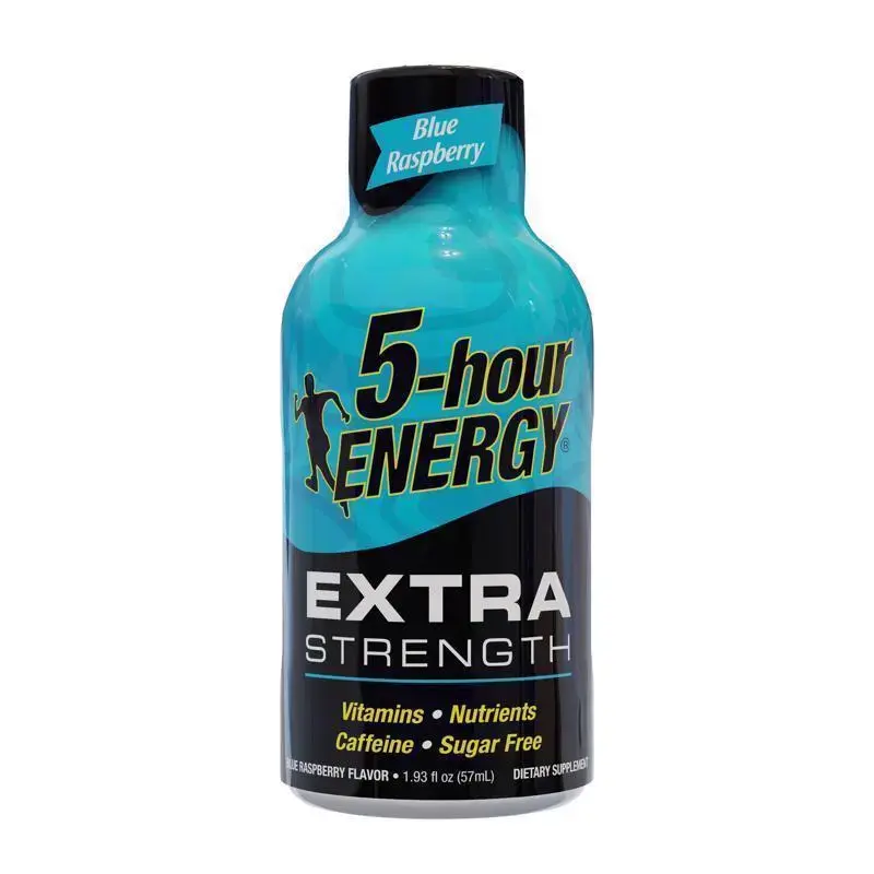 5-hour Energy Extra Strength Sugar Free Blue Raspberry Energy Shot 1.93 oz Pack 12