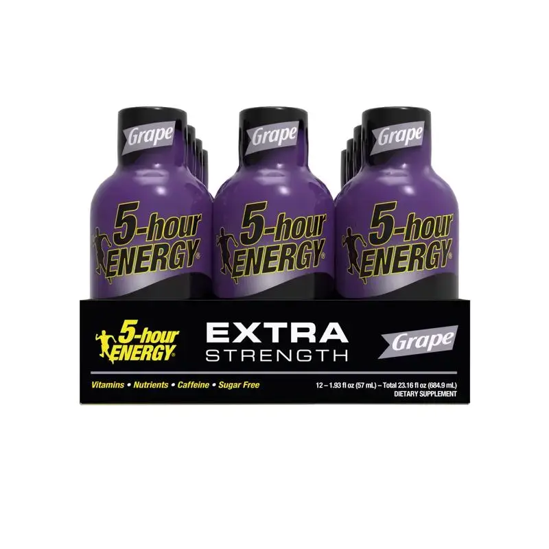 5-hour Energy Extra Strength Sugar Free Grape Energy Shot 1.93 oz Pack 12