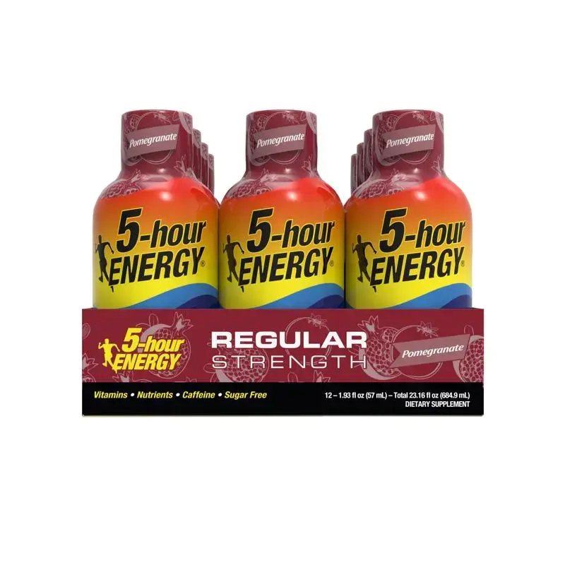 5-hour Energy Regular Strength Sugar Free Pomegranate Energy Shot 1.93 oz Pack 12