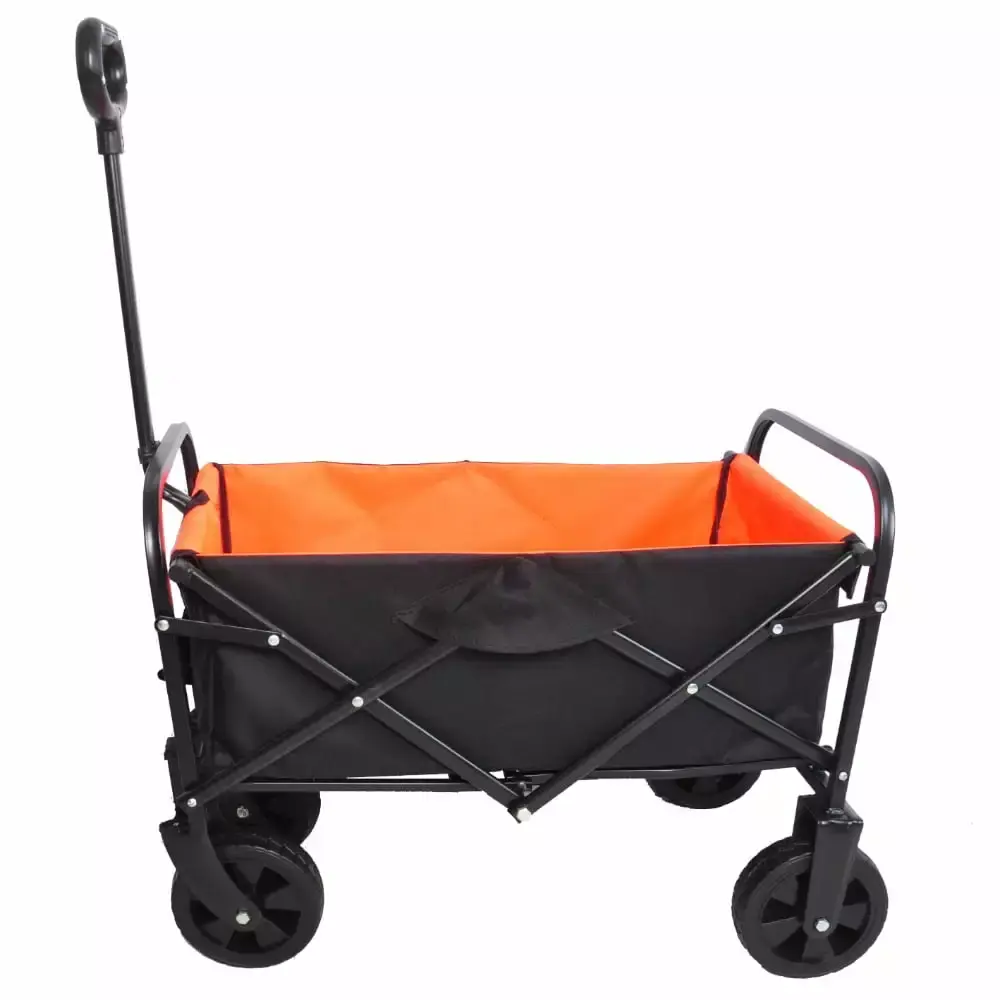 Big Large Capacity Folding Cart Extra Long Extender Wagon Garden Shopping Beach Cart Black Blue Long