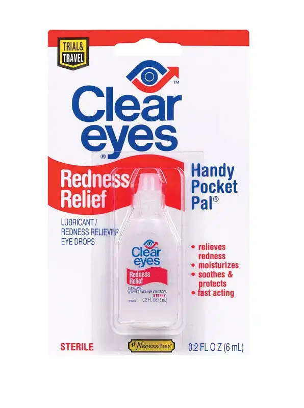 Clear Eyes Handy Pocket Pal Redness Relief Eye Drops 0.2 oz Pack 48
