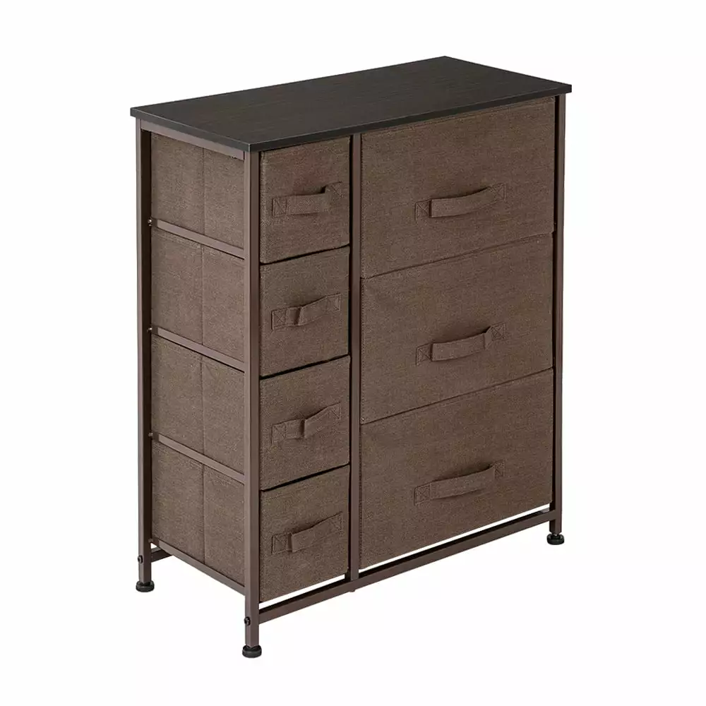 Bluethy Dresser 7 Drawers Furniture Storage Tower Unit Bedroom Hallway Closet Office Organization Steel Frame Wood Top