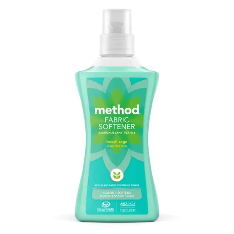 Method Beach Sage Scent Fabric Softener Liquid 53.5 oz. 1 pk Pack 4 - Plant Based Fabric Softener