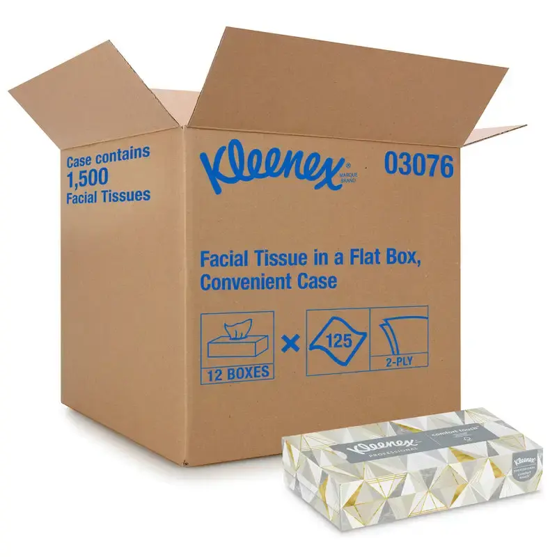 Kleenex Professional 125 Count Facial Tissue Pack 12