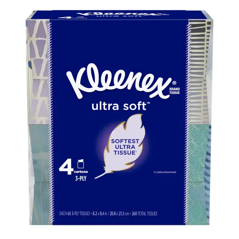 Kleenex Ultra Soft 260 Count Facial Tissues Pack 8 Boxes