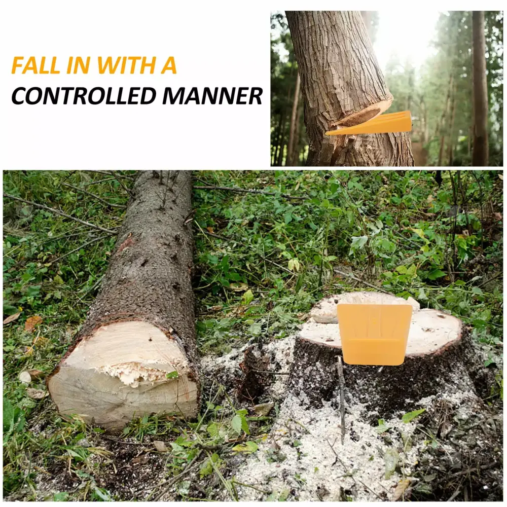 Htovila Tree Felling Wedge Chainsaw Wedge Tree Cutting Equipment Tree Cutting Stabilize and Protectly Guide Trees to Groun...