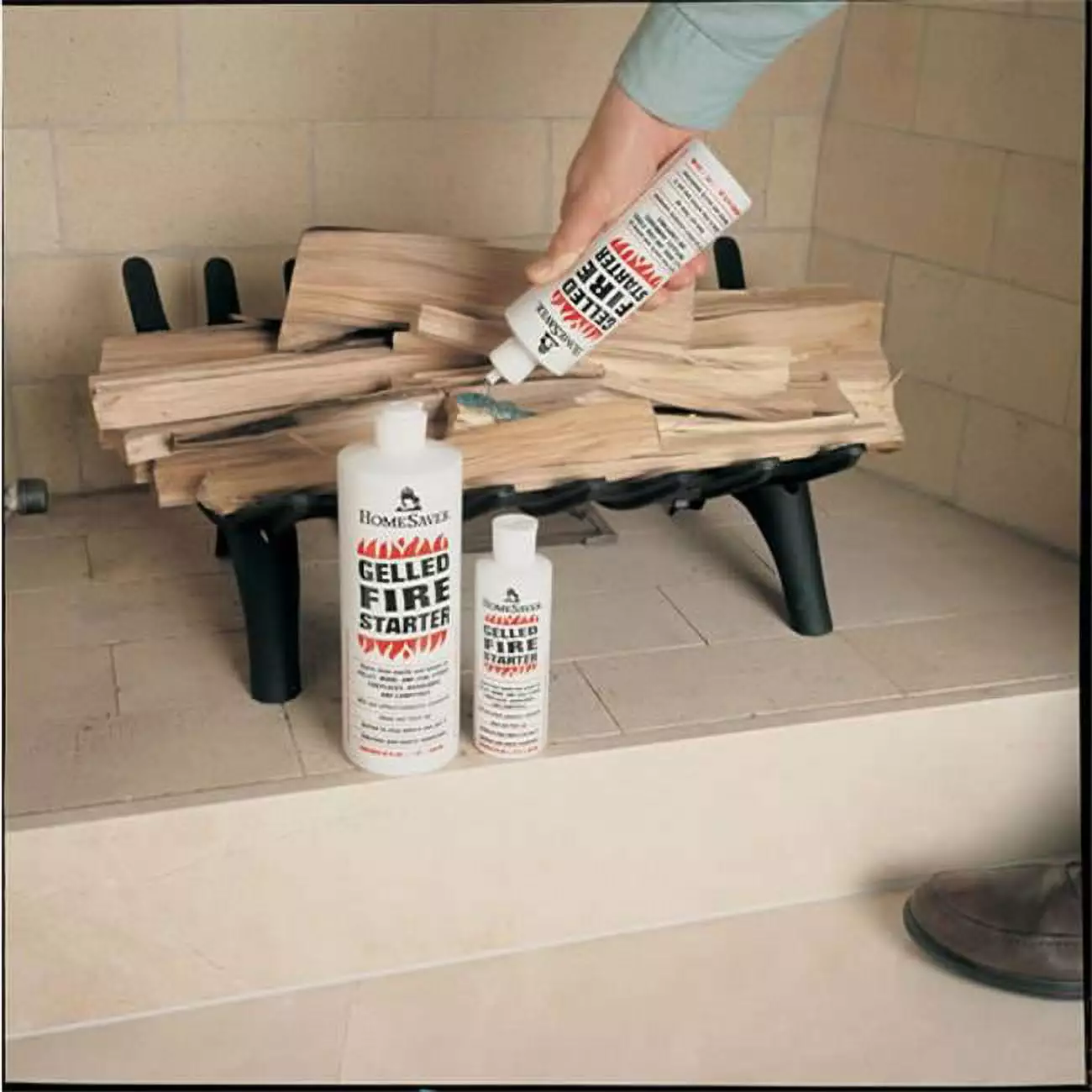 .W. Perkins Co HomeSaver Gelled Firestarter 8 oz Case Twelve Bottles Fireplace Integra Miltex