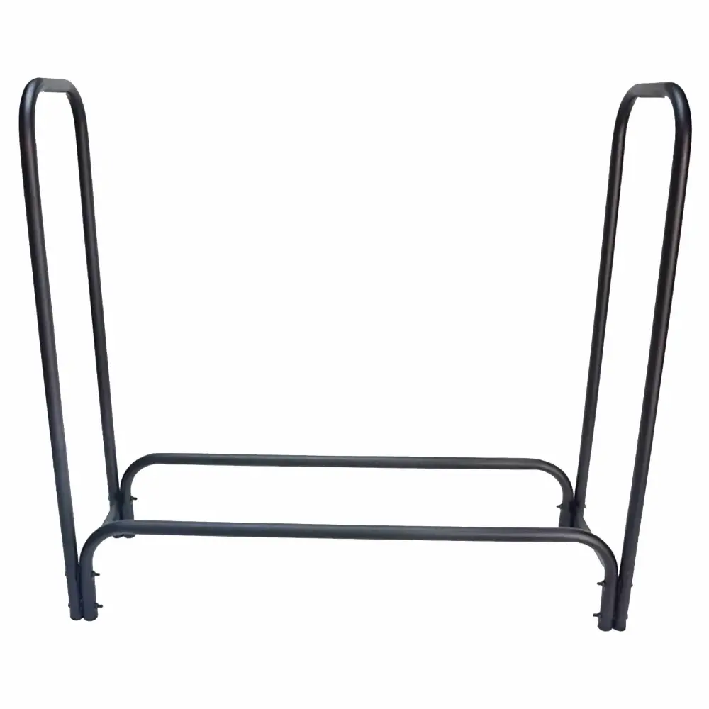 Black Metal Log Holder, 48'' x 13.4'' x 48.8''