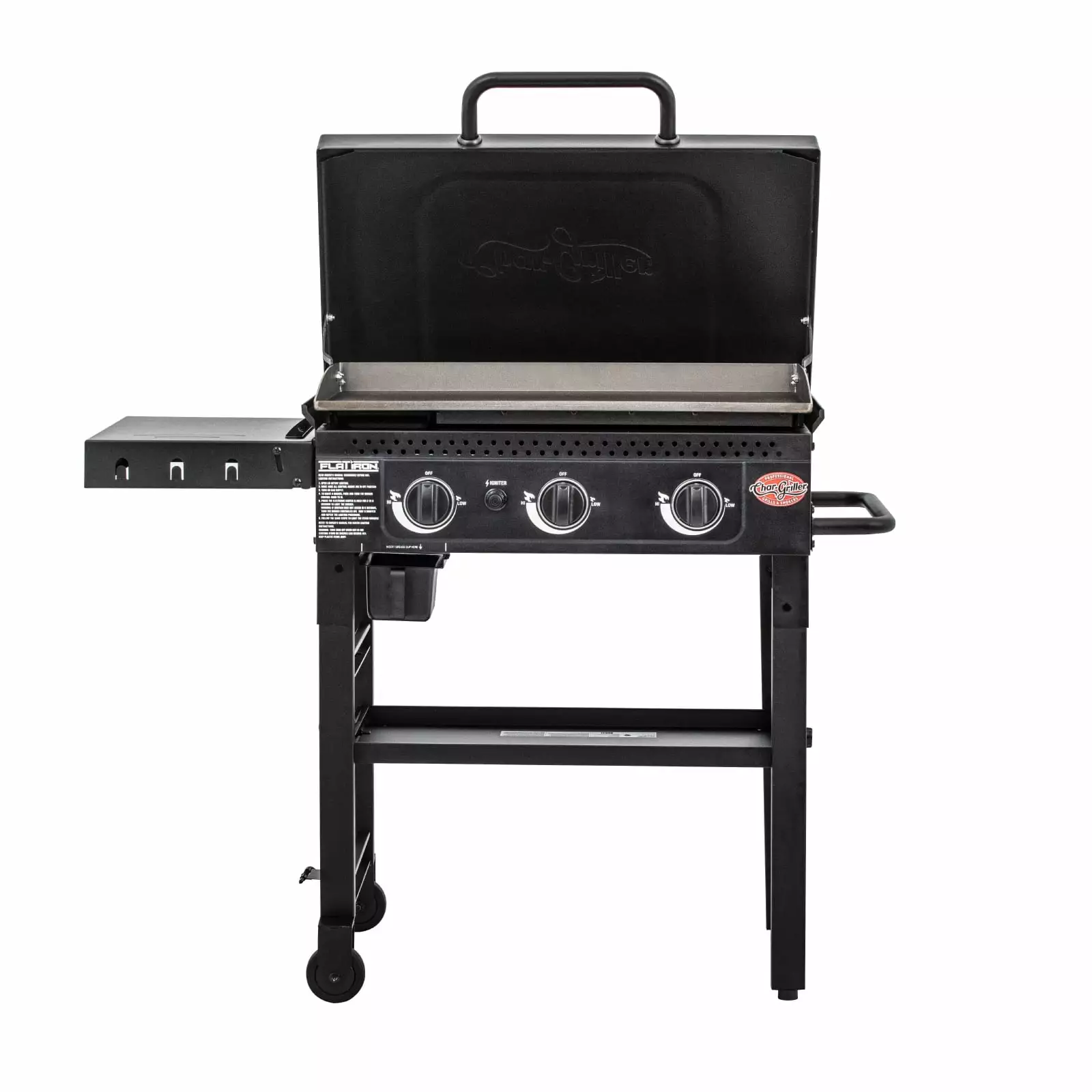 Char Griller Flat Iron 3 Burner Griddle Outdoor Flat Top Grill Char-Griller