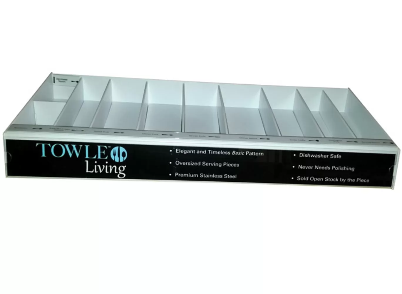 Towle Tableware Display Box White Elegant Storage Silverware