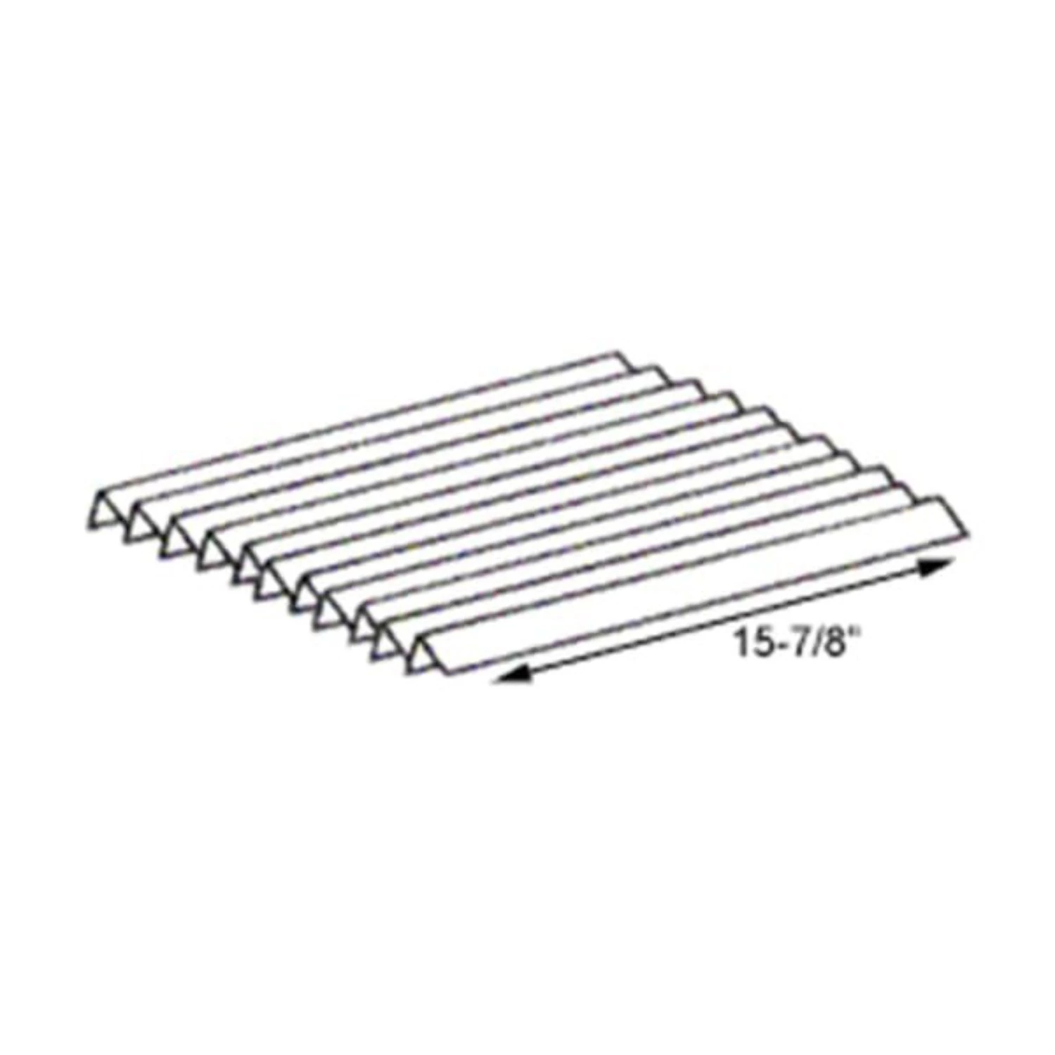 BBQ Grill Synergistic Heat Plate 11-Pack SS Flavorizer Bar Set Compatible Weber Grills 15 7/8 Inch DIY