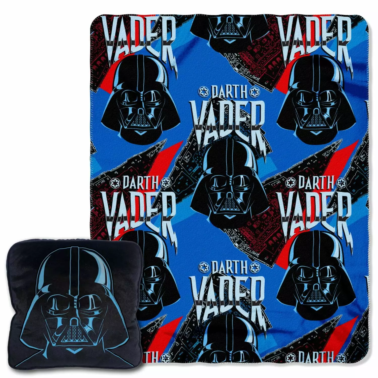 Star Wars Fleet Commander Pillow and Darth Vader Fleece Blanket Set 14 Inch 40x50 Northwest