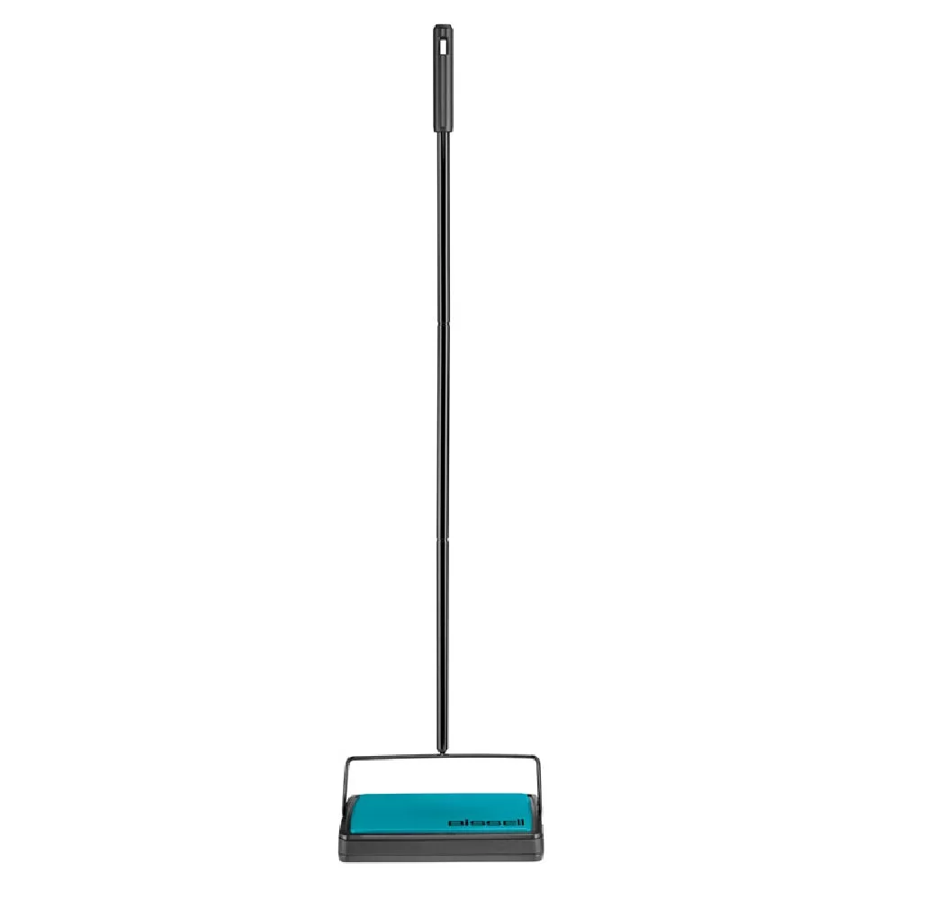 Bissell 2484 EasySweep Cordless Bagless Mechanical Sweeper - Teal Compact Floor Cleaner