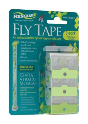 Rescue FT3-SF8 Fly Tape 3 Pack Indoor and Outdoor Pest Control